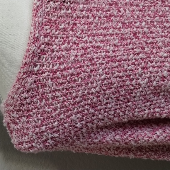 Chico's sweater raspberry pink and white dolman style size 3 XL 16 - Picture 6 of 10